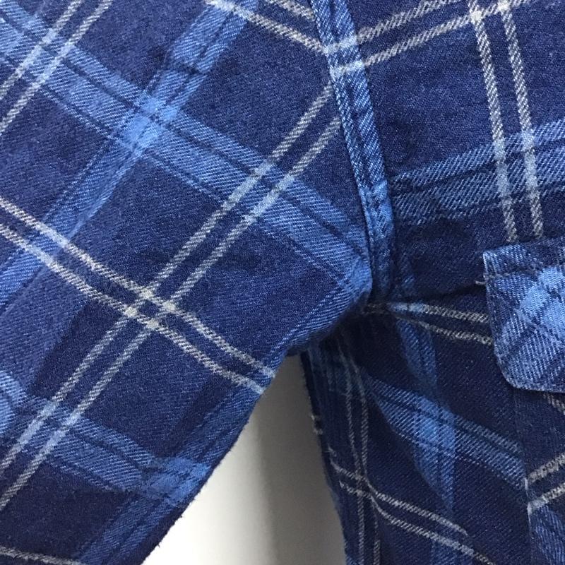 オールドジョーアンドコー OLDJOE&CO. シャツ、ブラウス 長袖 コットン 日本製 ワークシャツ チェック 青 / ブルー / X 紺 / ネイビー /  メンズ USED 古着 中古 10121312
