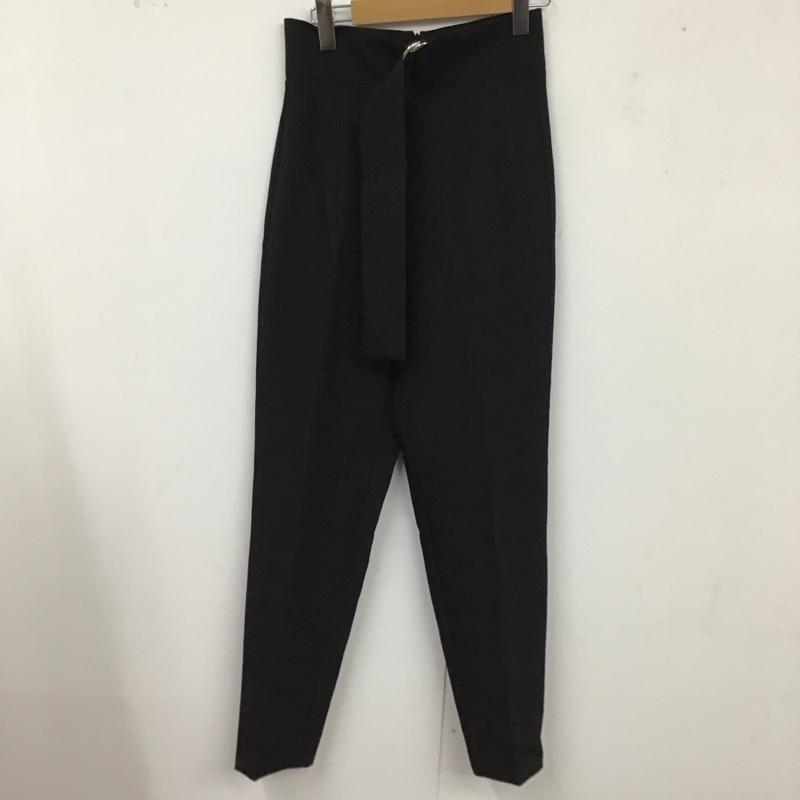 ザラ ZARA パンツ スラックス 1608 231 800 ハイウエスト テーパードパンツ タグ付き S 無地 黒 / ブラック /  レディース USED 古着 中古 10118501