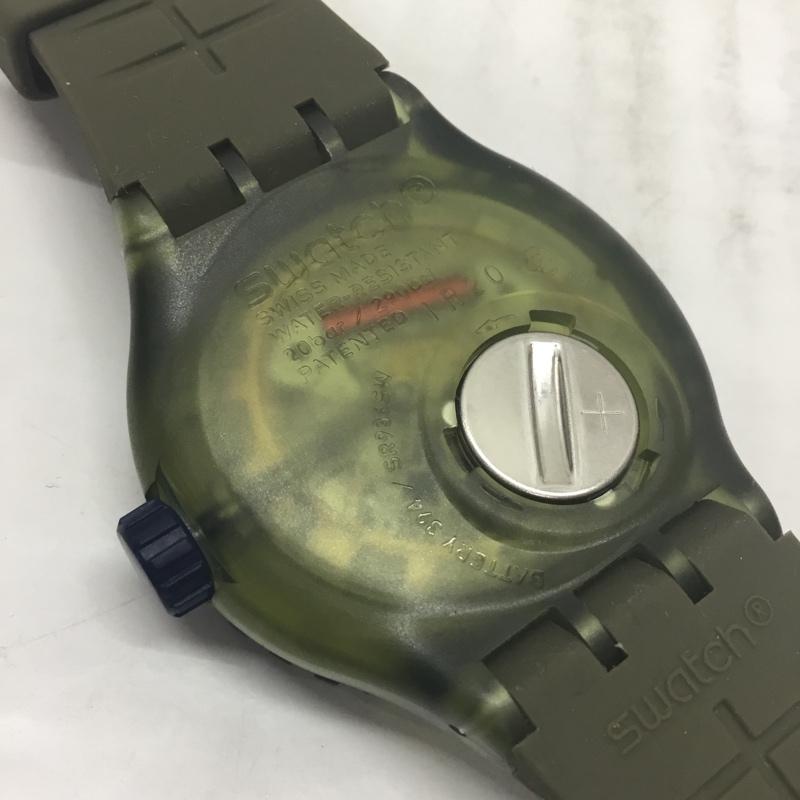 スウォッチ Swatch 腕時計 アナログ（クォーツ式） ロゴ、文字 カーキ / カーキ /  メンズ USED 古着 中古 10114207