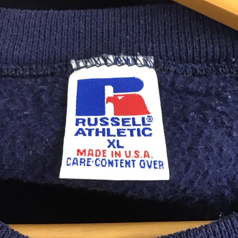ラッセルアスレティック Russell Athletic トレーナー 長袖 XL 無地 紺 / ネイビー /  レディース USED 古着 中古 10140735