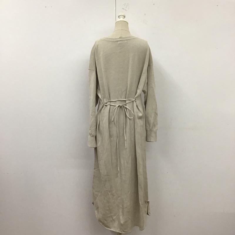 ローリーズファーム LOWRYS FARM ワンピース ロングスカート LF720016 長袖ニットロングワンピース クルーネック FREE 無地 ベージュ / ベージュ /  レディース USED 古着 中古 10122420