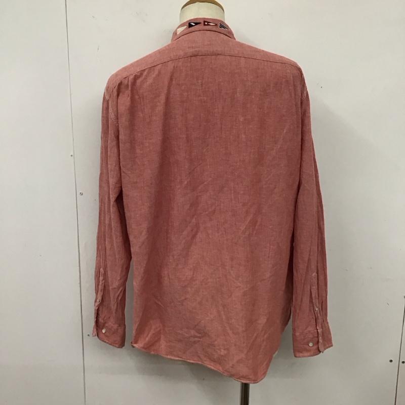 ノーティカ NAUTICA シャツ、ブラウス 長袖 長袖シャツ 無地シャツ カラーシャツ XL ロゴ、文字 赤 / レッド /  メンズ USED 古着 中古 10125055