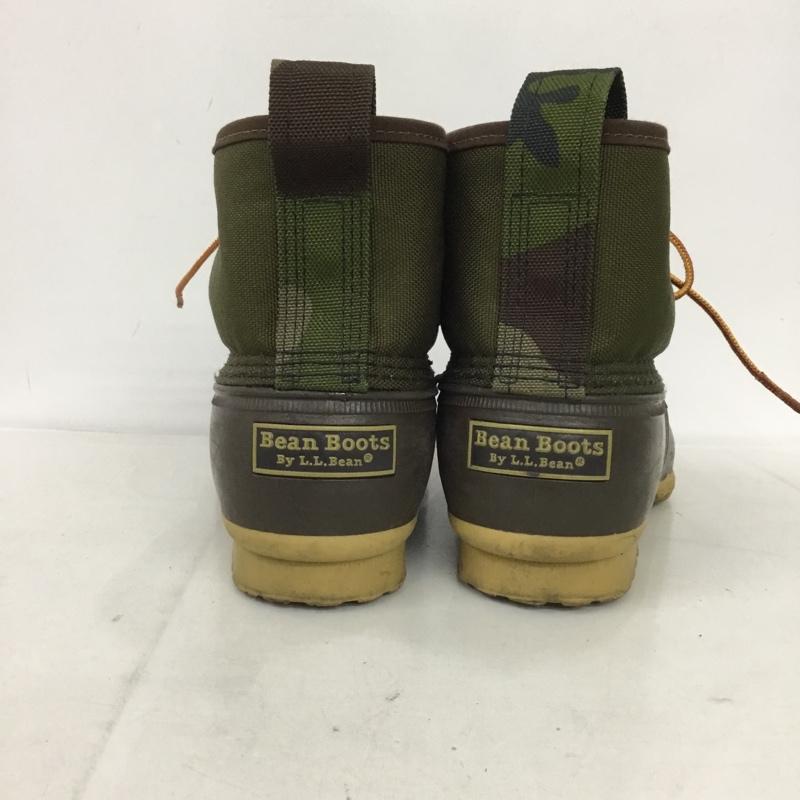 エルエルビーン L.L.Bean ブーツ ショートブーツ ビーンブーツ USA製 ロゴ、文字 カーキ / カーキ / X ダークブラウン / ダークブラウン /  メンズ USED 古着 中古 10132114