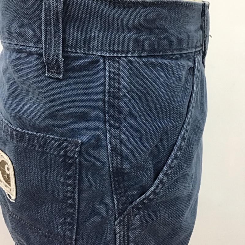 カーハート Carhartt パンツ ショートパンツ デニムショートパンツ ハーフパンツ カジュアルパンツ ロゴ、文字 紺 / ネイビー /  メンズ USED 古着 中古 10109569
