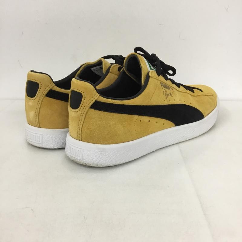 プーマ PUMA スニーカー スニーカー 361466 01 CLYDE 27cm 箱有 27.0cm ロゴ、文字 黄 / イエロー / X 黒 / ブラック /  メンズ USED 古着 中古 10131224