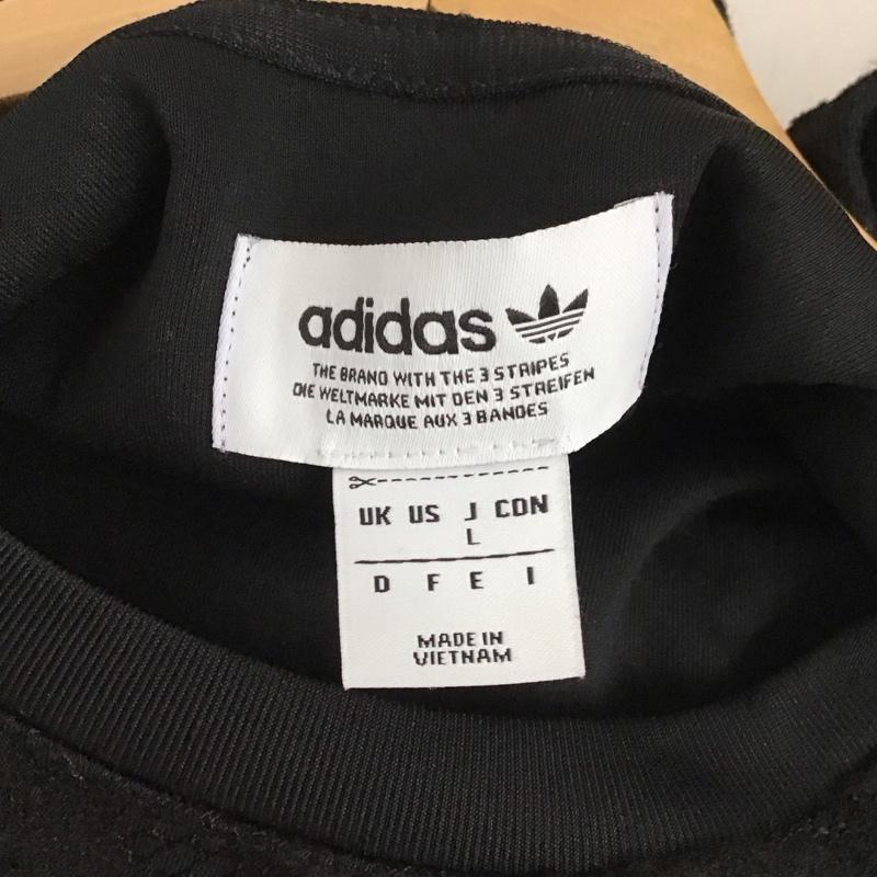 アディダス adidas ワンピース ミニスカート AY6600 タンクトップワンピース TREFOIL TANK DRESS L プリント X ロゴ、文字 黒 / ブラック /  レディース USED 古着 中古 10129853