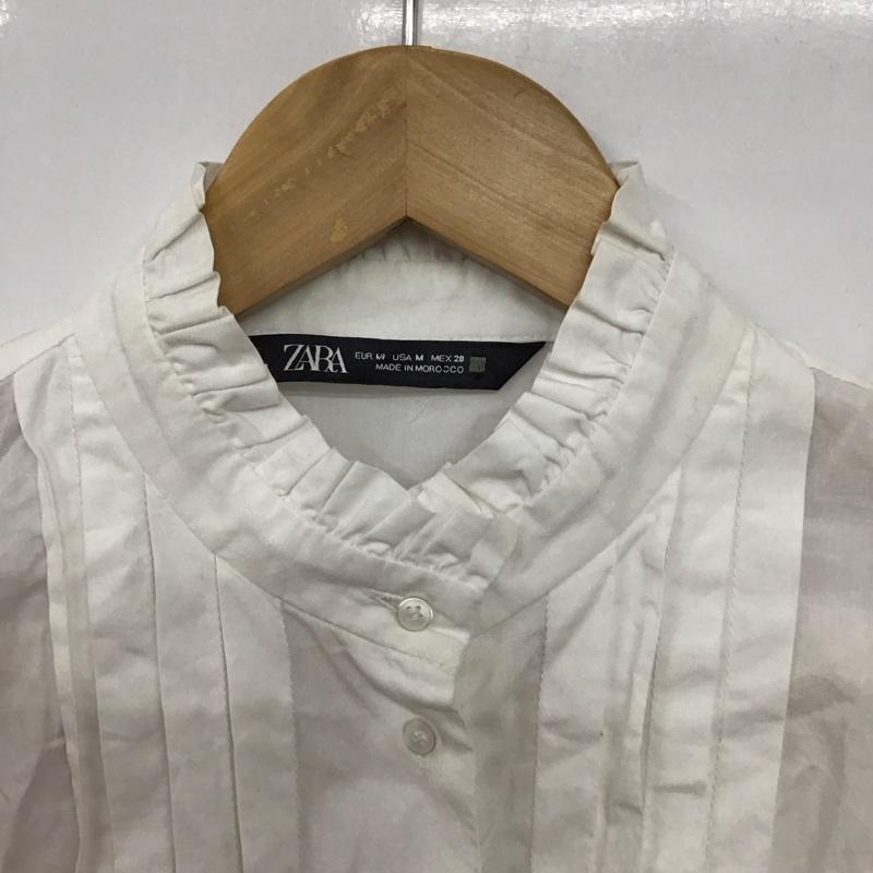 ザラ ZARA シャツ、ブラウス 長袖 M 無地 白 / ホワイト /  レディース USED 古着 中古 10149810