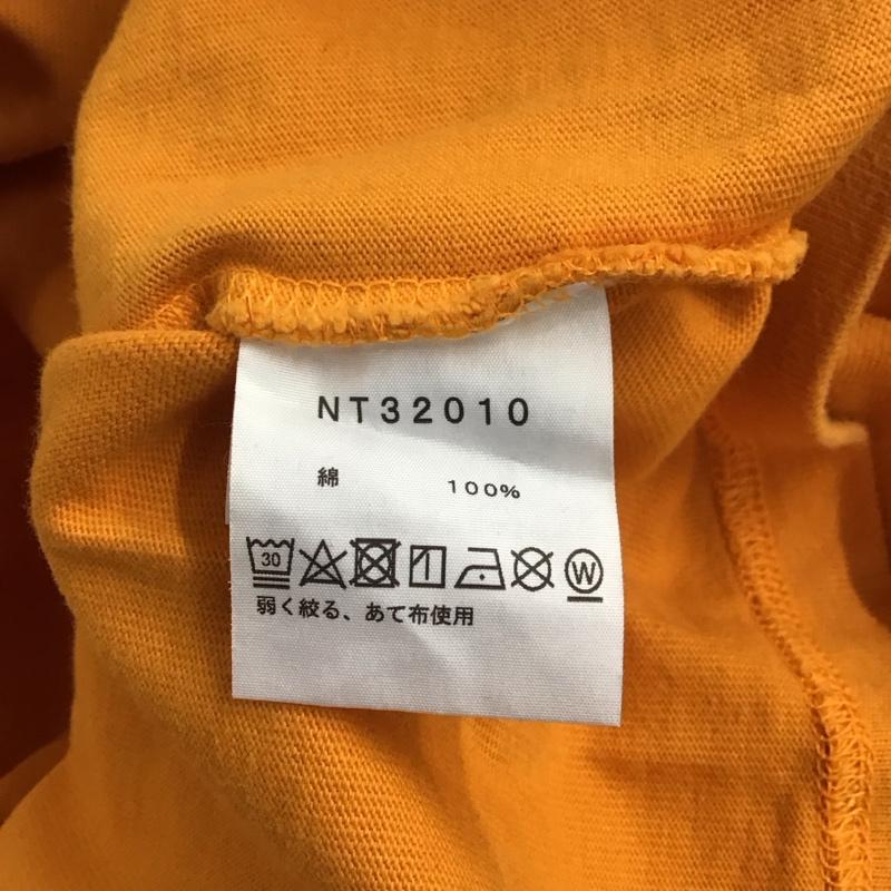 ザノースフェイス THE NORTH FACE Tシャツ 半袖 nt32010 半袖カットソー プリントTシャツ クルーネックカットソー M ロゴ、文字 橙 / オレンジ /  メンズ USED 古着 中古 10123999