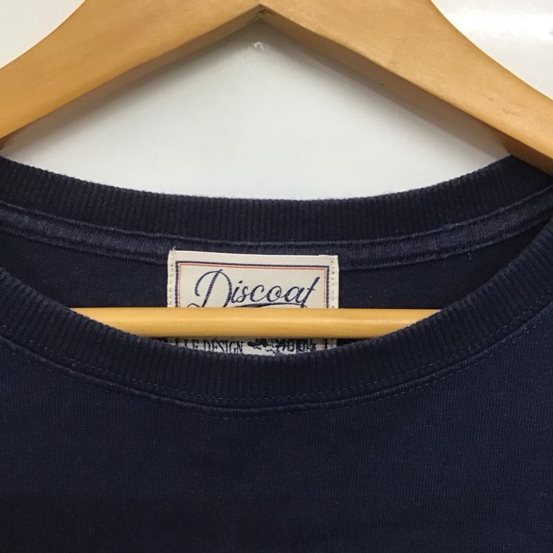 ディスコート Discoat Tシャツ 半袖 DPZ2041306A0011 サガラバック刺繍半袖Tシャツ FREE ロゴ、文字 紺 / ネイビー /  レディース USED 古着 中古 10144109