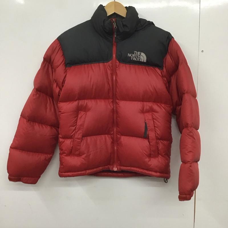 ザノースフェイス THE NORTH FACE ジャケット、上着 ダウンジャケット ジップアップジャケット ダウンジャケット アウター ロゴ、文字 黒 / ブラック / X 赤 / レッド /  メンズ USED 古着 中古 10138980