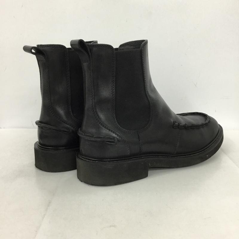 トッズ TOD S ブーツ ショートブーツ サイドゴア 81/2 箱有 ロゴ、文字 黒 / ブラック /  メンズ USED 古着 中古 10147760
