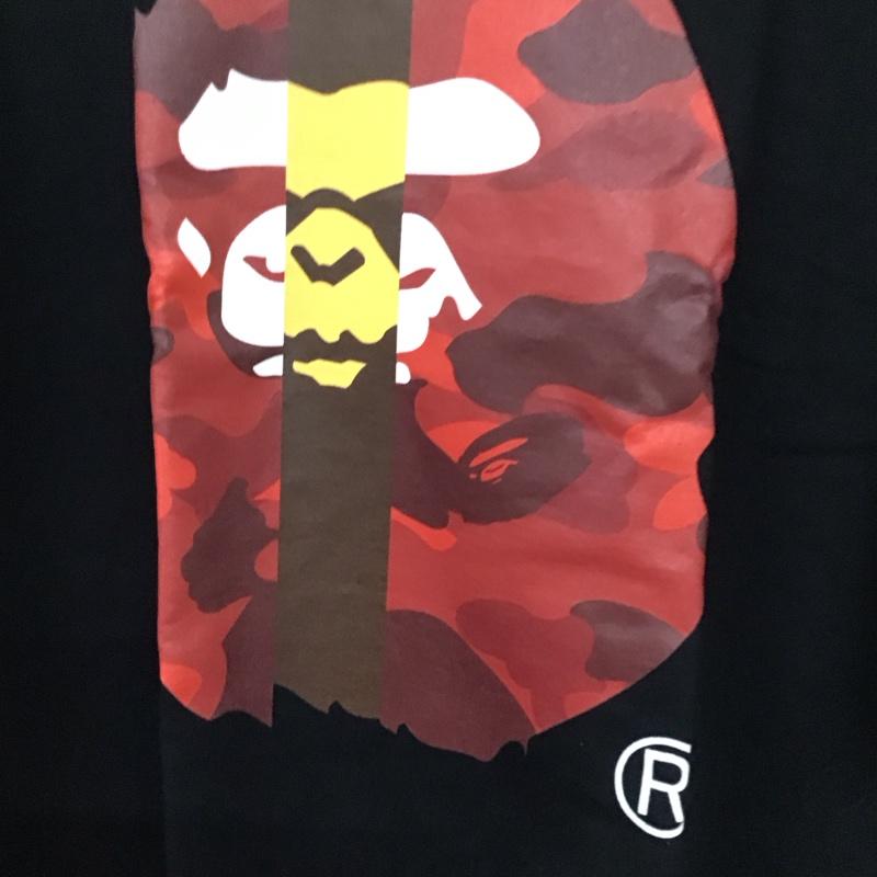 ベイプ BAPE Tシャツ 半袖 半袖カットソー プリントTシャツ クルーネックカットソー XXL プリント 黒 / ブラック /  メンズ USED 古着 中古 10130682