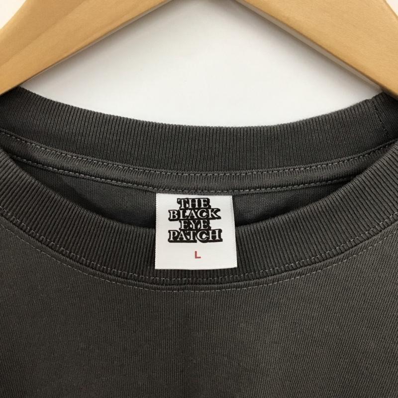 ブラックアイパッチ Black eye patch Tシャツ 半袖 半袖カットソー プリントTシャツ クルーネックカットソー L ロゴ、文字 灰 / グレー /  メンズ USED 古着 中古 10131394