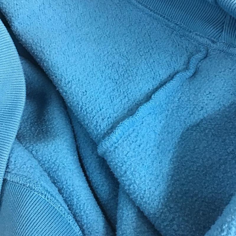 ナイキ NIKE トレーナー 長袖 長袖トレーナー スウェット ジップアップネック プルオーバー 90s XL ロゴ、文字 青 / ブルー /  メンズ USED 古着 中古 10129062