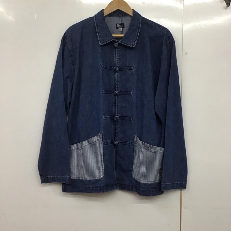 ゴースローキャラバン go slow caravan ジャケット、上着 ジャケット、ブレザー 336604 チャイナシャツJKT デニムジャケット 3 ワンポイント 青 / ブルー /  メンズ USED 古着 中古 10144006