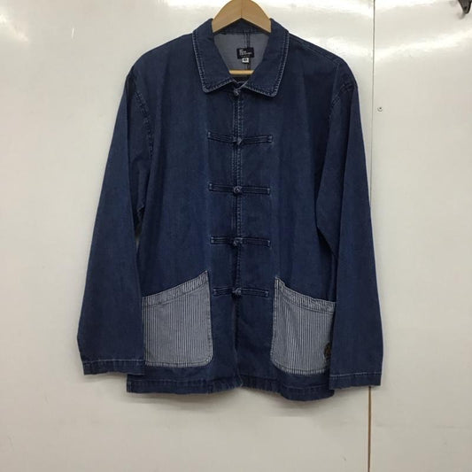 ゴースローキャラバン go slow caravan ジャケット、上着 ジャケット、ブレザー 336604 チャイナシャツJKT デニムジャケット 3 ワンポイント 青 / ブルー /  メンズ USED 古着 中古 10144006