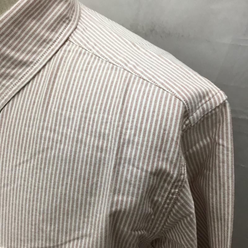 エディーバウアー Eddie Bauer シャツ、ブラウス 長袖 ボタンダウンシャツ S ストライプ 白 / ホワイト / X 赤 / レッド /  メンズ USED 古着 中古 10112753