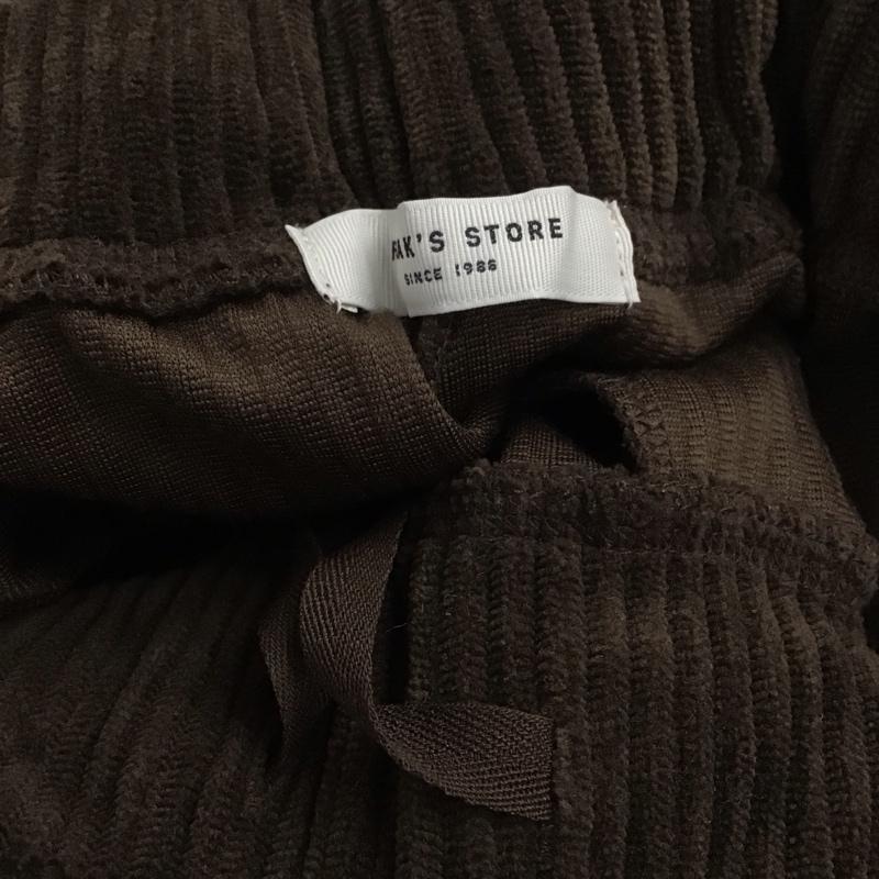 フリークスストア FREAK S STORE ボトムス ボトムス カット コーデュロイ ワイド ストレート パンツ 1349248900099 S 無地 茶 / ブラウン /  レディース USED 古着 中古 10141576