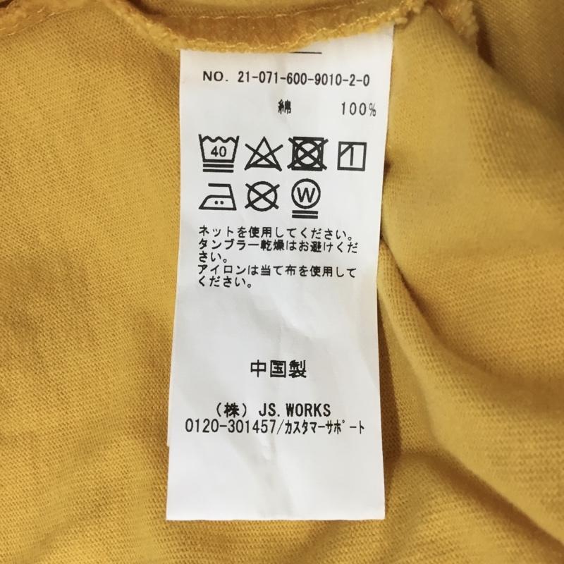 ミシママート MISHIMA MART カットソー 半袖 L ロゴ、文字 黄 / イエロー /  メンズ USED 古着 中古 10114114