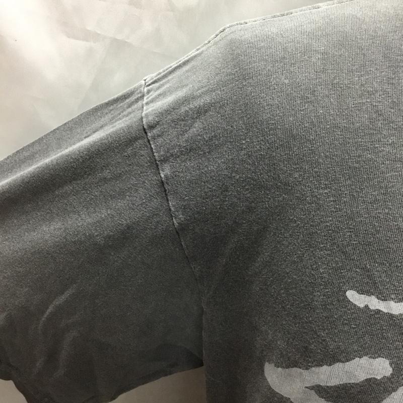 ステューシー STUSSY Tシャツ 半袖 クルーネック M ロゴ、文字 チャコールグレー / チャコールグレー /  メンズ USED 古着 中古 10119171