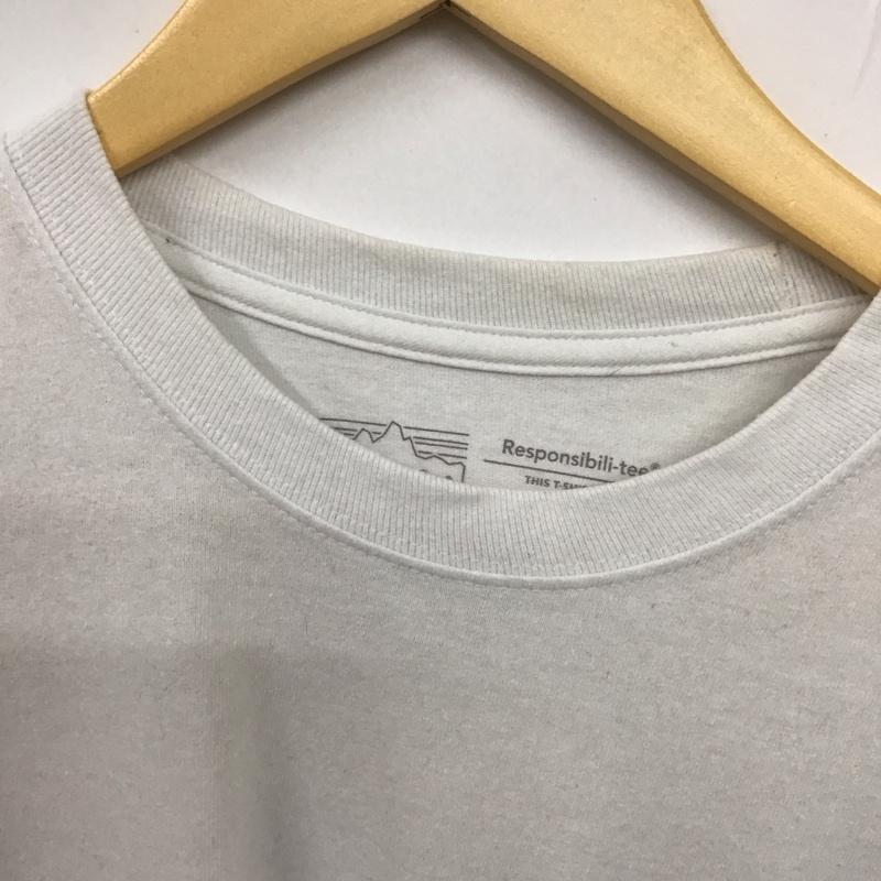 パタゴニア patagonia Tシャツ 半袖 39178sp19 プリントTシャツ クルーネックカットソー M ロゴ、文字 白 / ホワイト /  メンズ USED 古着 中古 10130576