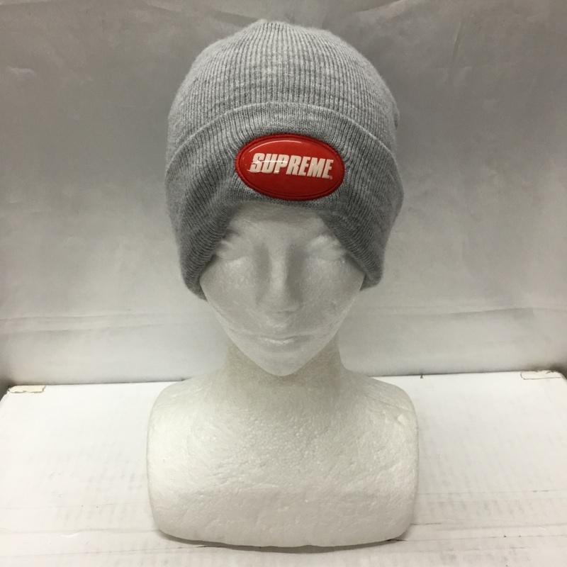 シュプリーム Supreme 帽子 ニット帽 18SS Rubber Patch Beanie ロゴ、文字 灰 / グレー /  メンズ USED 古着 中古 10109757