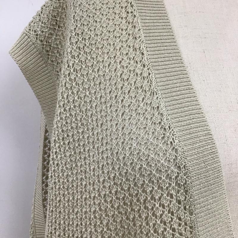 アメリカンホリック AMERICAN HOLIC ベスト ベスト HA26L2X0500 Vネック透かし編みニットベスト ロング丈 L 無地 ベージュ / ベージュ /  レディース USED 古着 中古 10109467