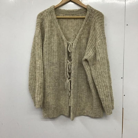 ローリーズファーム LOWRYS FARM カーディガン 長袖 ニット FREE 無地 ベージュ / ベージュ /  レディース USED 古着 中古 10137395