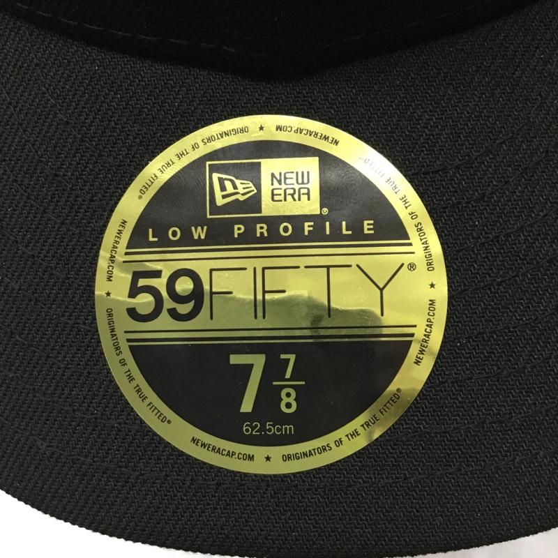 ニューエラ NEW ERA 帽子 キャップ 59FIFTY 62.5cm ロゴ、文字 黒 / ブラック /  メンズ USED 古着 中古 10106687