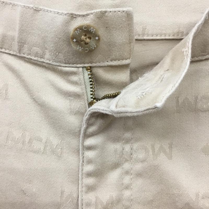 エムシーエム MCM パンツ ワークパンツ、ペインターパンツ カジュアルパンツ スリムパンツ ストレートパンツ ストレッチパンツ ロゴ、文字 ベージュ / ベージュ /  メンズ USED 古着 中古 10113377