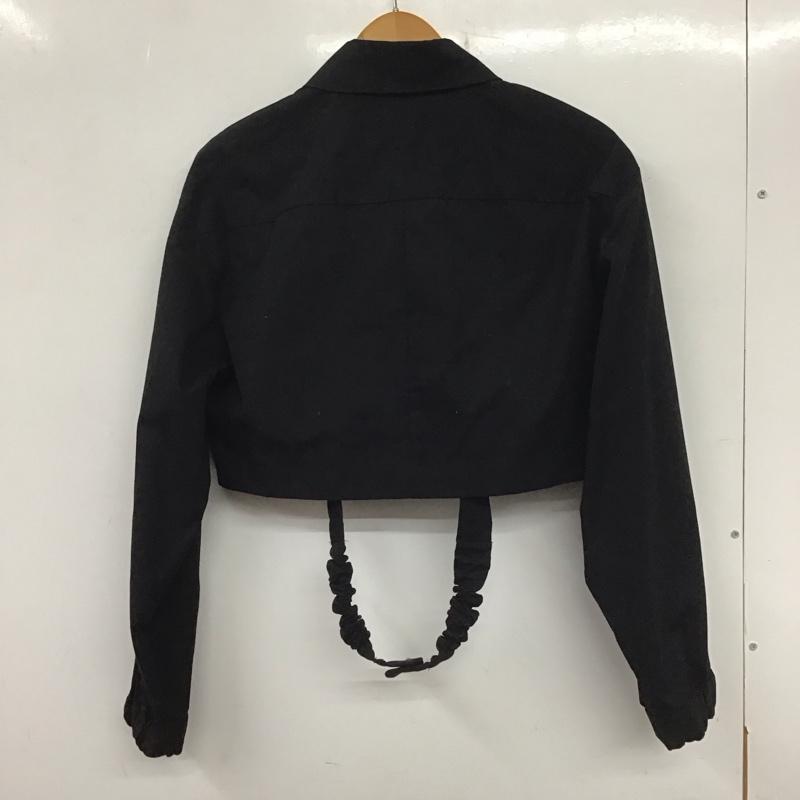 ザラ ZARA シャツ、ブラウス 長袖 2212 729 800 ショート丈 シャツジャケット XS 無地 黒 / ブラック /  レディース USED 古着 中古 10139230
