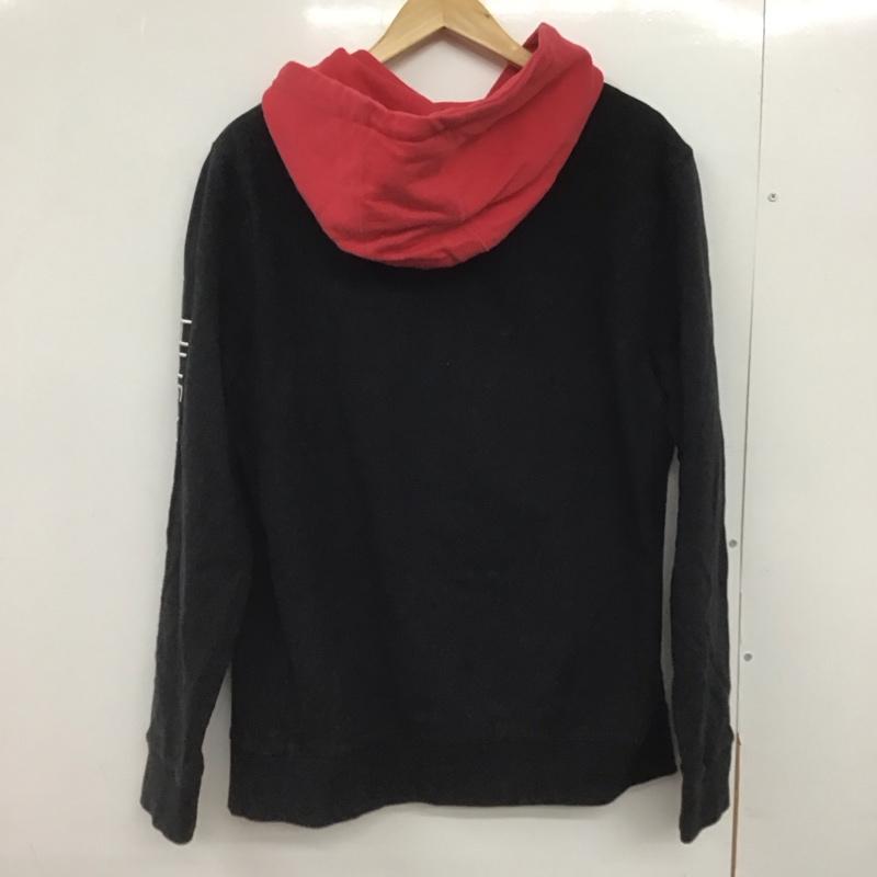 ハフ HUF パーカー 長袖 長袖パーカー プルオーバーパーカー スウェット M ロゴ、文字 黒 / ブラック /  メンズ USED 古着 中古 10147624