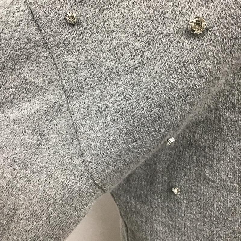 ザラ ZARA ニット、セーター 長袖 クロップド丈 M 無地 灰 / グレー /  レディース USED 古着 中古 10122030