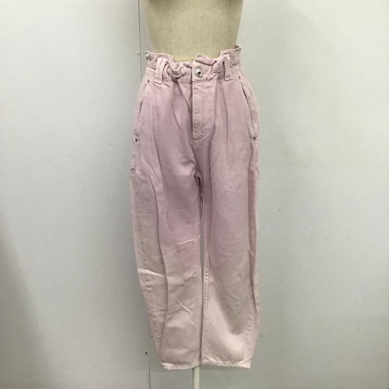 ザラ ZARA パンツ デニム、ジーンズ 5862 152 656 ワイドパンツ テーパード 無地 桃 / ピンク /  レディース USED 古着 中古 10109720