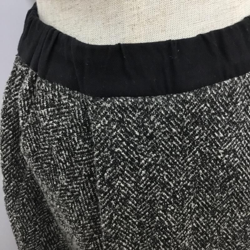 アダムエロペ ADAM ET ROPE  スカート ミニスカート 38  黒 / ブラック / X 白 / ホワイト /  レディース USED 古着 中古 10043341