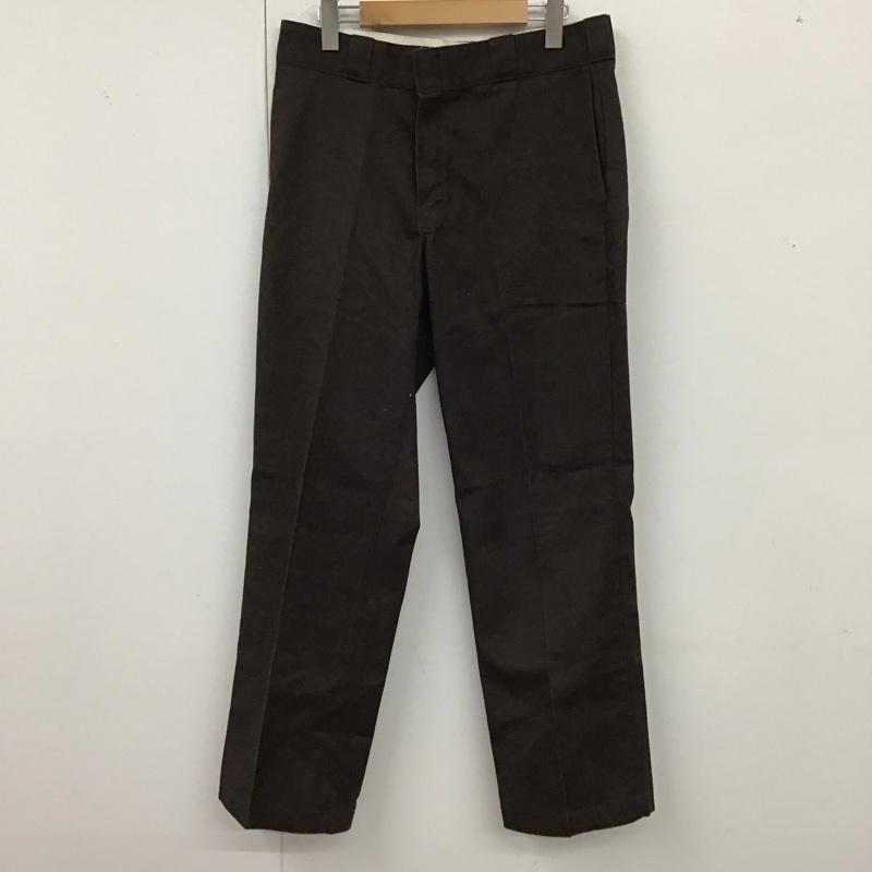 ディッキーズ Dickies パンツ ワークパンツ、ペインターパンツ ワークパンツ ワイドパンツ カジュアルパンツ 32インチ ロゴ、文字 茶 / ブラウン /  メンズ USED 古着 中古 10120500
