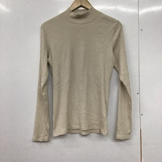 ザラ ZARA カットソー 長袖 長袖カットソー リブカットソー L 無地 アイボリー / アイボリー /  レディース USED 古着 中古 10145429