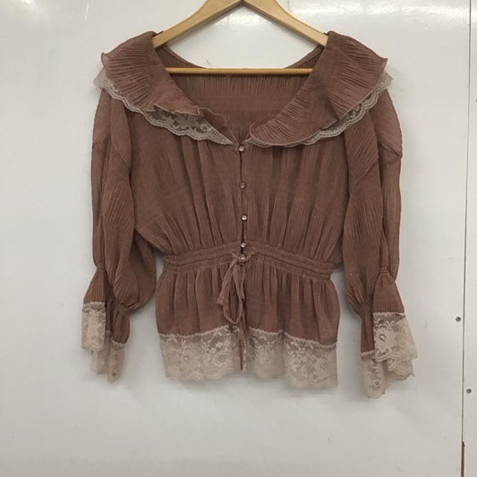 ナイスクラップ NICE CLAUP シャツ、ブラウス 七分袖 FREE 無地 桃 / ピンク /  レディース USED 古着 中古 10138173