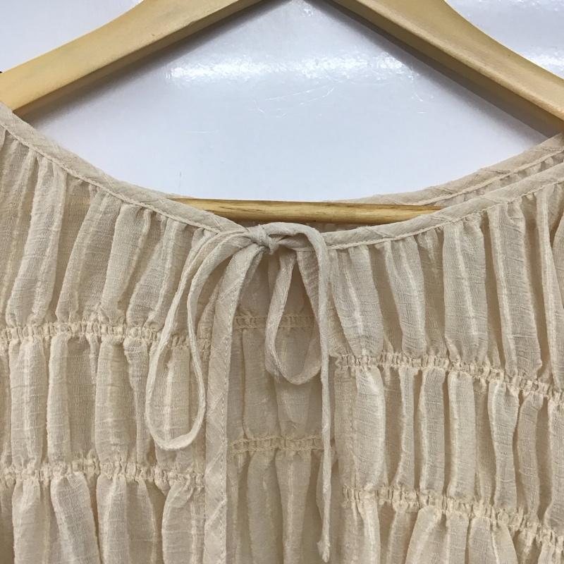 ダブルクローゼット w closet シャツ、ブラウス 長袖 長袖シャツ 無地シャツ ノーカラーシャツ シフォンシャツ FREE 無地 アイボリー / アイボリー /  レディース USED 古着 中古 10143803