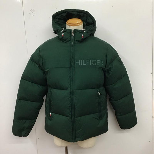 トミーヒルフィガー TOMMY HILFIGER ジャケット、上着 ダウンジャケット ジップアップジャケット パーカージャケット ダウンジャケット アウター M ロゴ、文字 緑 / グリーン /  メンズ USED 古着 中古 10125022