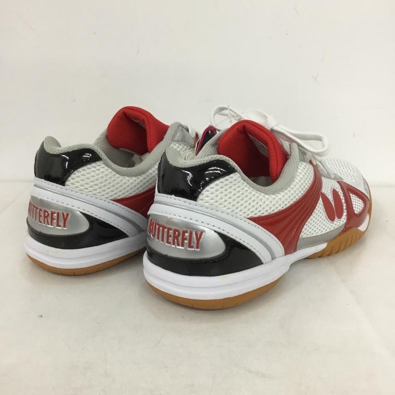 バタフライ BUTTERFLY スニーカー スニーカー 93600 レゾライン トライネックス 卓球シューズ 25.5cm 25.5cm ロゴ、文字 赤 / レッド / X 白 / ホワイト / X 黒 / ブラック /  メンズ USED 古着 中古 10142513