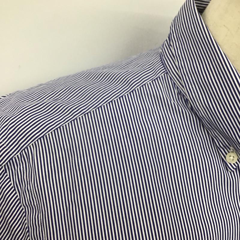 ラルフローレン RALPHLAUREN シャツ、ブラウス 半袖 半袖シャツ カラーシャツ 半袖カットソー ストライプシャツ S ストライプ 白 / ホワイト / X 青 / ブルー /  メンズ USED 古着 中古 10123902