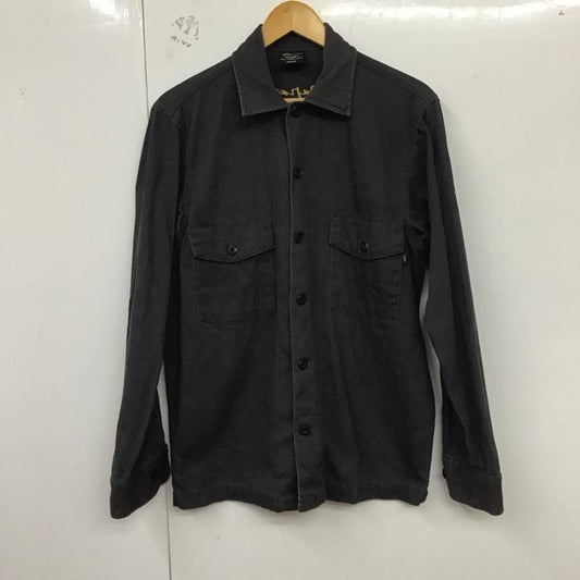 アルファインダストリー Alpha Industries シャツ、ブラウス 長袖 M 無地 黒 / ブラック /  メンズ USED 古着 中古 10129943