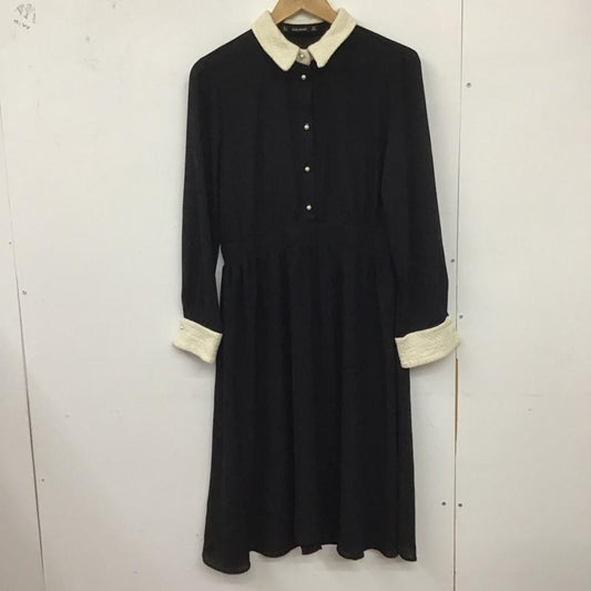 ザラベーシック ZARA BASIC ワンピース ロングスカート L 無地 黒 / ブラック /  レディース USED 古着 中古 10129636