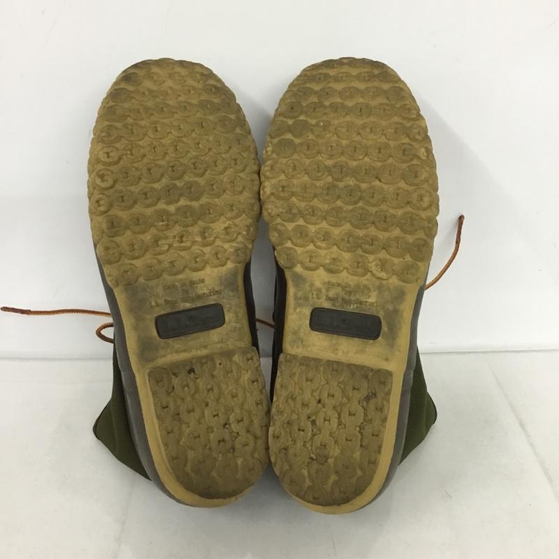 エルエルビーン L.L.Bean ブーツ ショートブーツ ビーンブーツ USA製 ロゴ、文字 カーキ / カーキ / X ダークブラウン / ダークブラウン /  メンズ USED 古着 中古 10132114