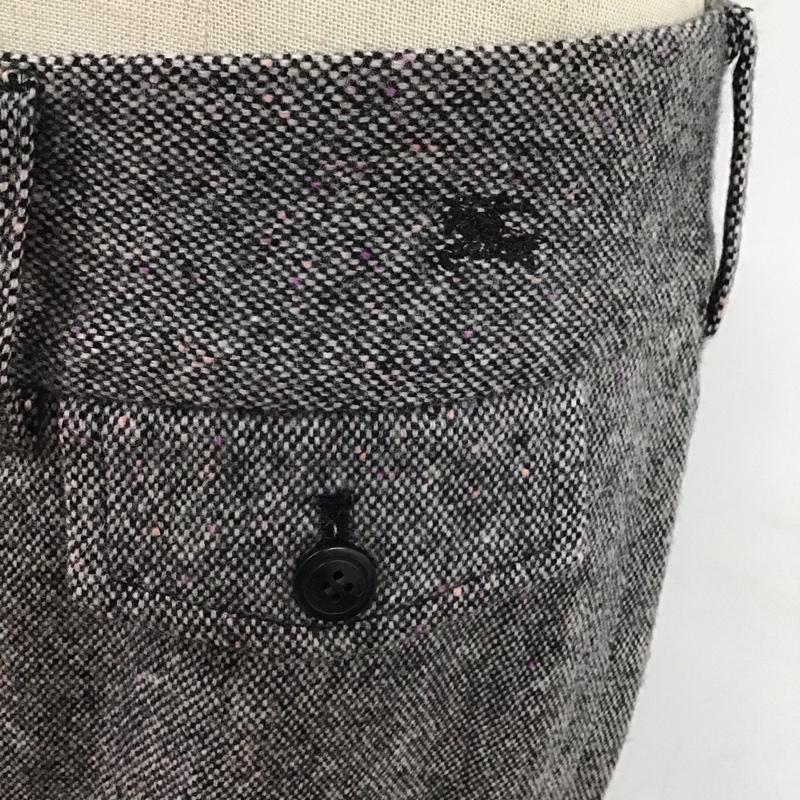 バーバリーブルーレーベル BURBERRY BLUE LABEL パンツ スラックス FQF84-875-09 ウール混 ワイドパンツ 36 無地 白 / ホワイト / X 黒 / ブラック /  レディース USED 古着 中古 10117367