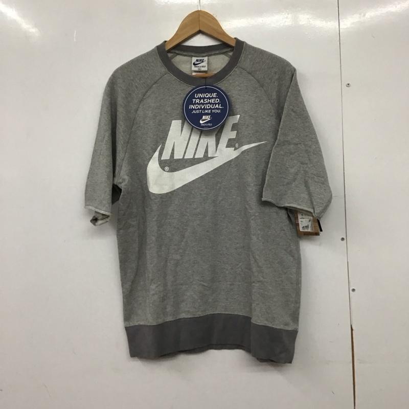 ナイキ NIKE カットソー 半袖 半袖カットソー スウェット XL ロゴ、文字 灰 / グレー /  メンズ USED 古着 中古 10150747