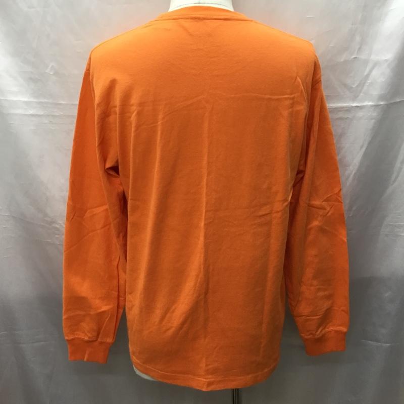 ベンデイビス BEN DAVIS カットソー 長袖 長袖カットソー クルーネックカットソー ロングスリーブカットソー プリントTシャツ M 無地 橙 / オレンジ /  メンズ USED 古着 中古 10114895