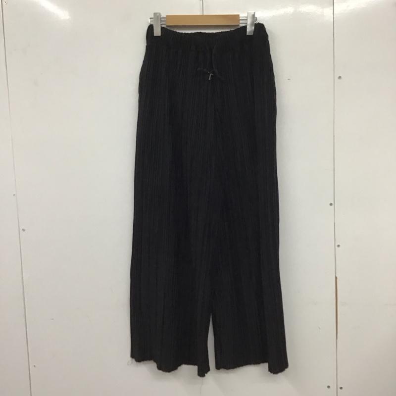 ニコアンド niko and... ボトムス ボトムス S205NL24TO プリーツパンツ イージーパンツ M 無地 黒 / ブラック /  レディース USED 古着 中古 10133549