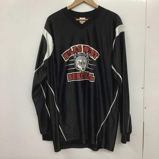 古着 USED Tシャツ 長袖 長袖カットソー プリントカットソー ユニフォーム L プリント 白 / ホワイト / X 黒 / ブラック /  メンズ USED 古着 中古 10139302